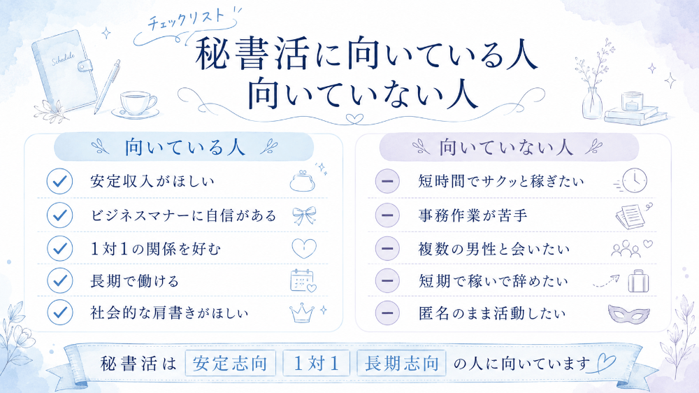 秘書活に向いている人・向いていない人