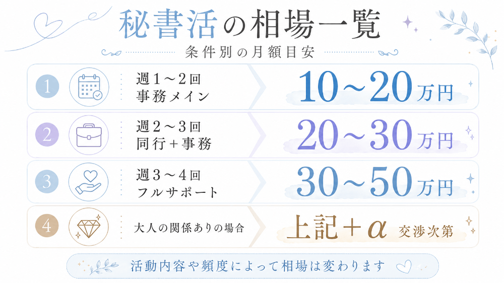 秘書活の相場